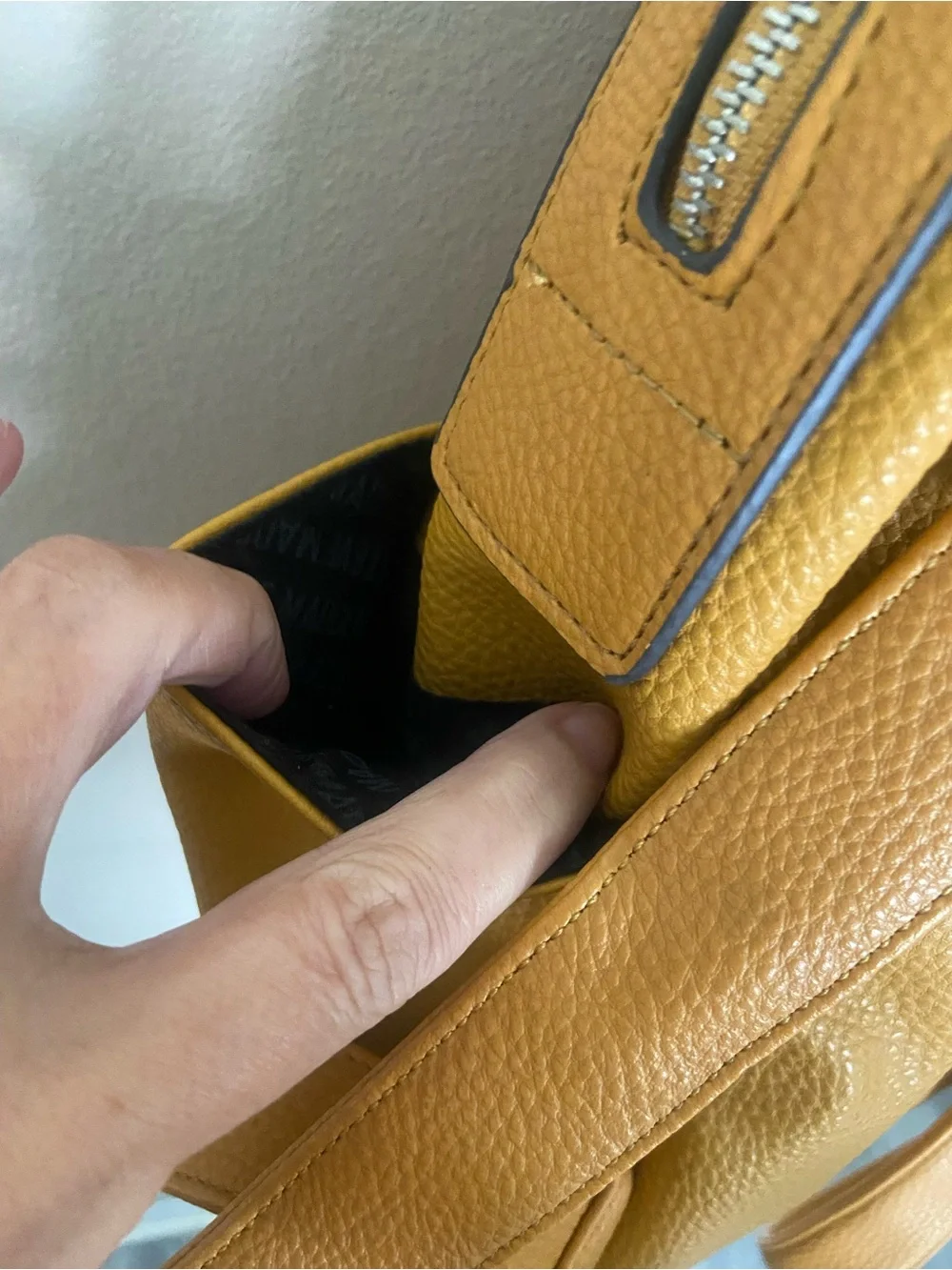Steve Madden Mustard Leather Backpack Tote